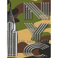 Iconic Chrysler Building New York City camouflage Sir Michael Huhn Artist Drawin