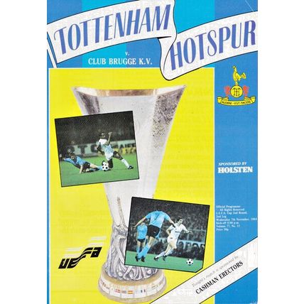 TOTTENHAM HOTSPUR v CLUB BRUGGE UEFA CUP 2ND ROUND 2ND LEG 1984/85