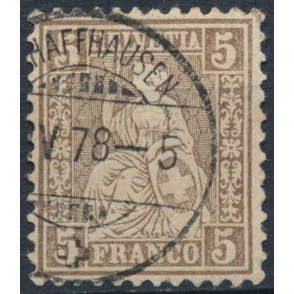 Helvetia: 5c - Switzerland 1881 - FH - MiNr 37