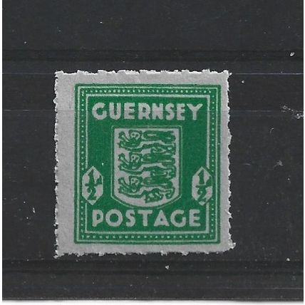 Guernsey.SG4 1/2d Arms of Guernsey (Green).Mounted Mint.Aug25