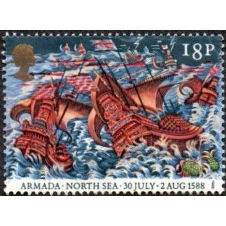 1988, 400th Anniversary of the Armada, 18p Value. In Storm in North Sea. F/ Used