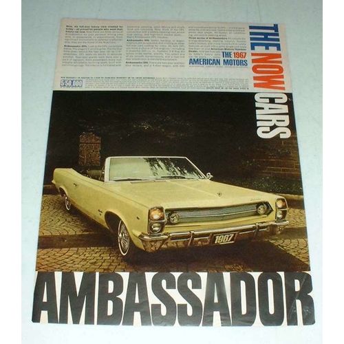 1967 American Motors Ambassador DPL Convertible Car Ad