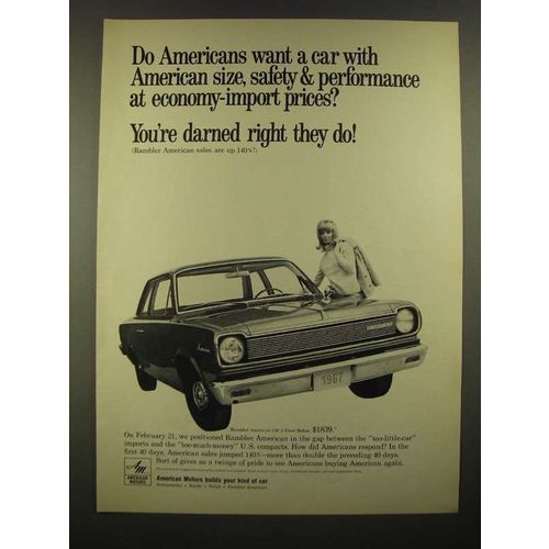 1967 American Motors Rambler American 220 2-Door Sedan Ad
