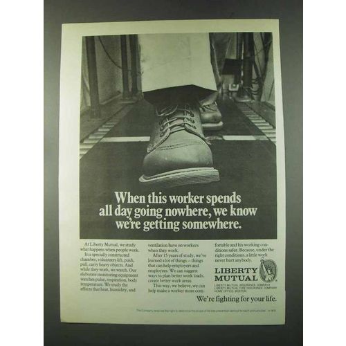 1973 Liberty Mutual Insurance Ad - Going Nowhere