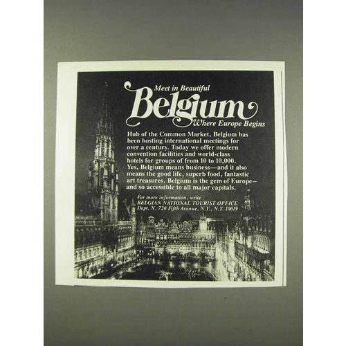1977 Belgium Tourism Ad - Where Europe Begins