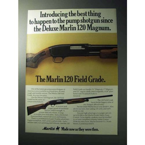 1977 Marlin 120 Field Grade Shotgun Ad - Best Thing