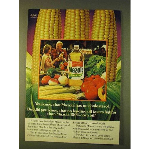 1979 Mazola Corn Oil Ad - No Cholesterol