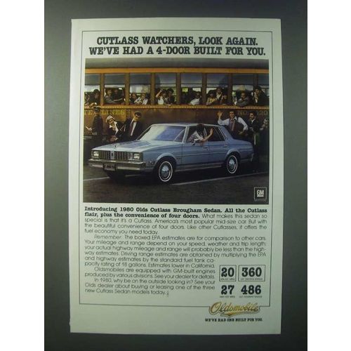 1979 Oldsmobile Cutlass Brougham Sedan Ad - Look Again