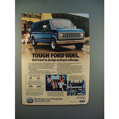 1980 Ford Van Ad - Out Front in Design & Mileage