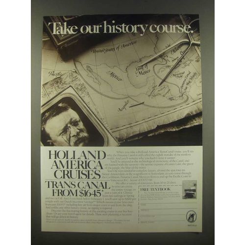 1985 Holland America Cruises Ad - Take Our History Course