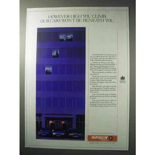 1986 Europcar Rent a Car Ad - However High You Climb