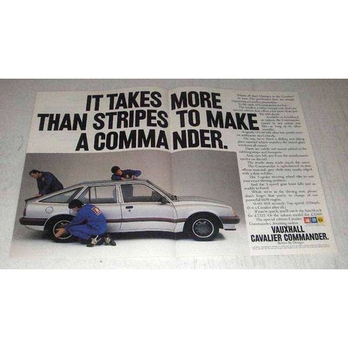 1986 GM Vauxhall Cavalier Commander Car Ad - Stripes