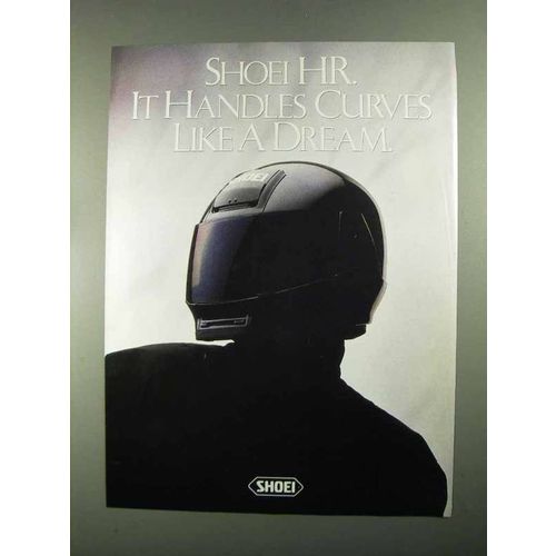 1988 Shoei HR Motorcycle Helmet Ad - It Handles Curves