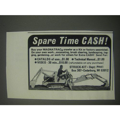 1991 Struck-Kit Magnatrac Crawler Ad - Spare time cash!