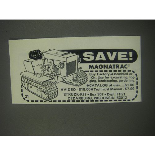 1991 Struck-Kit Magnatrac Crawler Ad - Save! Magnatrac