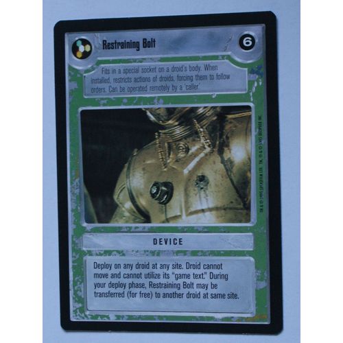 Star Wars CCG: Premier Limited # Restraining Bolt (A) light 1995 decipher