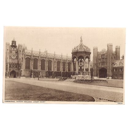 THE GREAT COURT, TRINITY COLLEGE, CAMBRIDGE unused vintage postcard Photochrom =