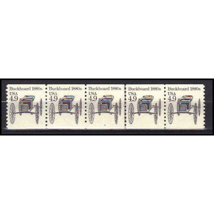 2124 4.9c Buckboard Very Fine MNH Dry Gum PNC 4/5 X0290