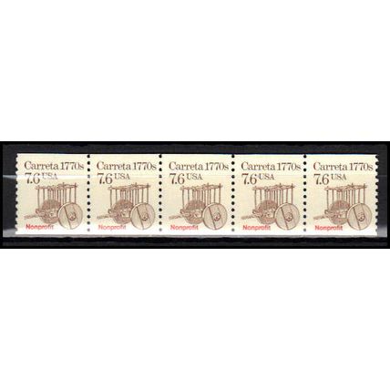 2255 7.6c Carreta Fine MNH Dry Gum PNC 1/5 X2954