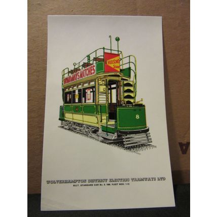 WOLVERHAMPTON DISTRICT ELECTRIC TRAMWAYS. repro nostalgia postcard no 36 =