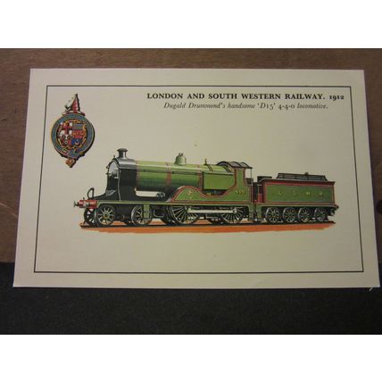 LONDON AND SOUTH WESTERN RAILWAY. unused postcard BSL17 Colourmaster STEAM (A) =