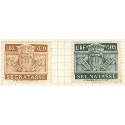 San Marino 1945 - 5L & 10L Postage Dues - unused