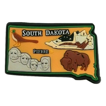 South Dakota Pierre Multi Color Fridge Magnet