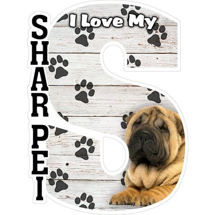 I Love My Shar Pei Fridge Magnet