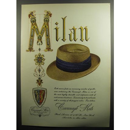 1951 Cavanagh Hats Advertisement - Milan