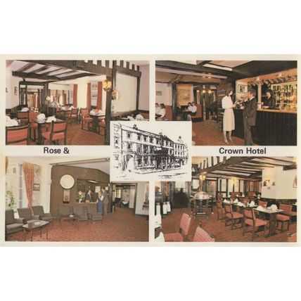 Rose & Crown Hotel Kent Saloon 1970s Trusthouse Forte Postcard