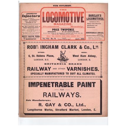 The Locomotive Magazine 76 April 1902 (Fair) - see note on condition