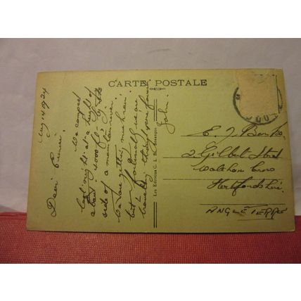 LOUE RIVER VALLEY, FRANCE used vintage postcard dated 1924 /