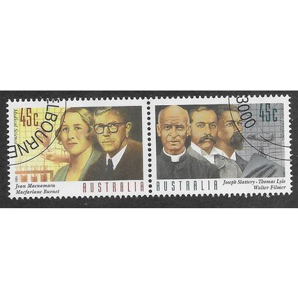 AUS 1995 (SE~TE PAIR) 45c 'MEDICAL SCIENTISTS' (C.T.O) FINE USED (EBID76-468)