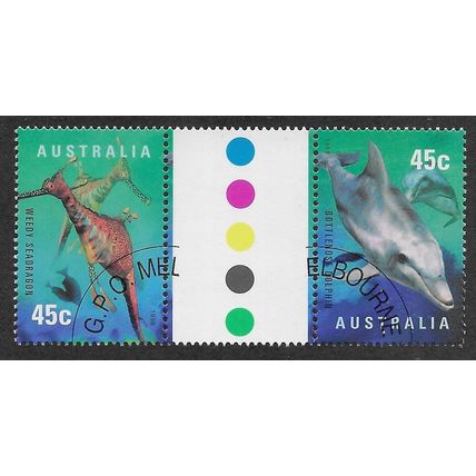 AUS 1998 SE~TE PAIR 45c 'YEAR OF THE OCEAN' (C.T.O) FINE USED (EBID76-490)
