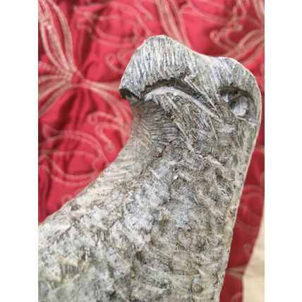 Aftican Art Shona Hand Carved Stone Eagle 4.5 kg Over 12” Inches Collectable