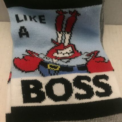 NEW Nickelodeon Stimpy Space Cadet & Mr. Krabs Like a Boss Crew Socks Size 10-13