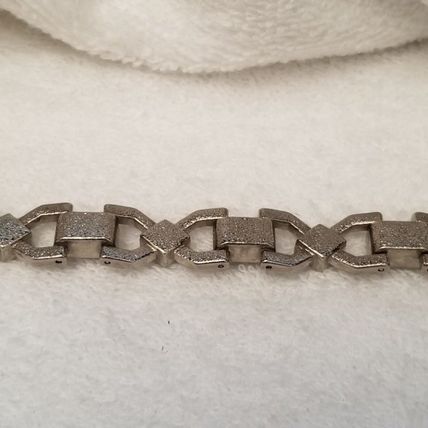 Silver Tone Black Bracelet