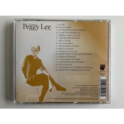 THE BEST OF PEGGY LEE 1952-1956 (UK AUDIO CD, 2000)