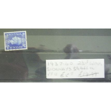 GREAT BRITAIN GEORGE VI 1937-40 2 1/2d WATERMARK SIDEWAYS USED