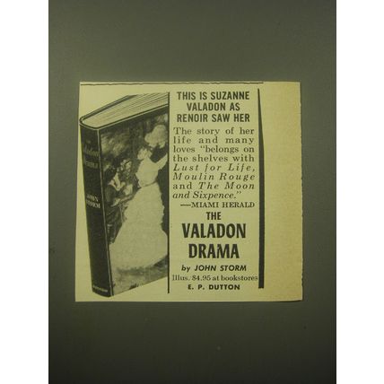 1959 E.P. Dutton Book Advertisement - The Valadon Drama by John Storm