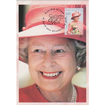 Australia 2001 Queens Birthday PHQ FDC card front stamped