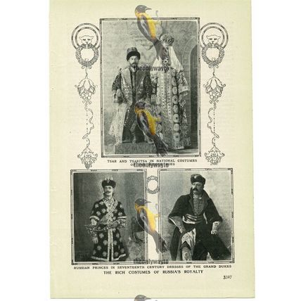 Rich Costumes Of Russia's Royalty, Book Illustration (Print), c1907