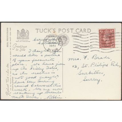 The Harbour and Bay, Newquay, Cornwall, 1951 - Tuck's RP Postcard