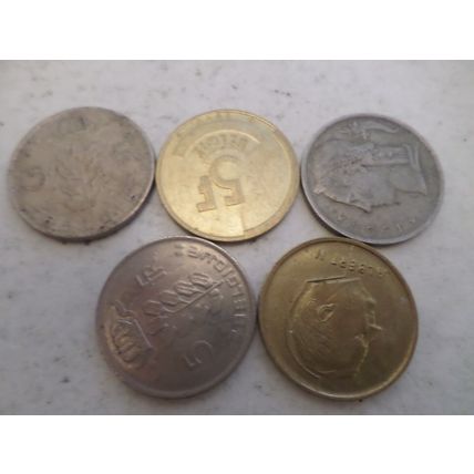 Belgium - 20 differently dated - 5 franc coins