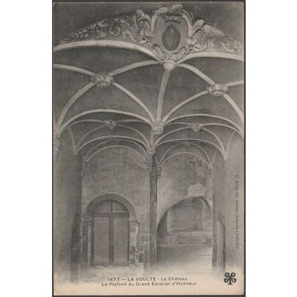 Plafond du Grand Escalier d'Honneur, Château, La Voulte, c.1910s - Artige CPA