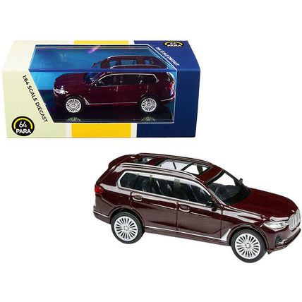BMW X7 Ametrine Red Metallic 1/64 Diecast Model Car by Paragon