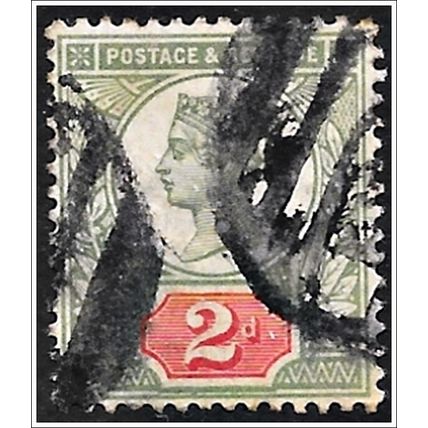 1887 -1892 Queen Victoria Jubilee - 2d yellowish green/orange (as picture) C2-8