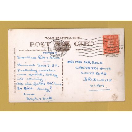 Tenby Harbour - Postally Used - Tenby 23rd August 1948 Pembrokeshire Postmark