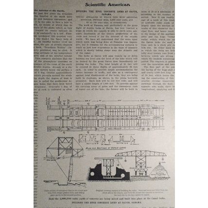 Building Huge Concrete Locks At Gatun Panama - April 2, 1910 Scientific American