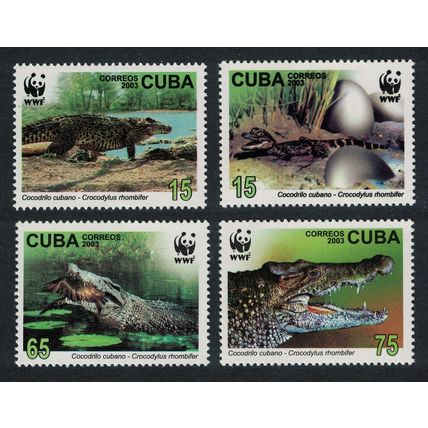 Caribic WWF Crocodile 4v 2003 MNH SG#4692-4695 MI#4553-4556 Sc#4342-4345